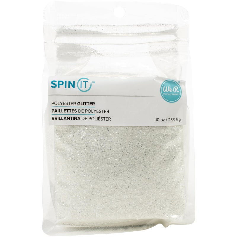 We R Memory Keepers We R Spin It Extra Fine Glitter 10oz-White - Image 1